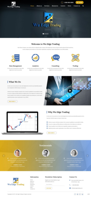 Web-Design von pb für Wu Edge Trading LLC. | Design: #14018474