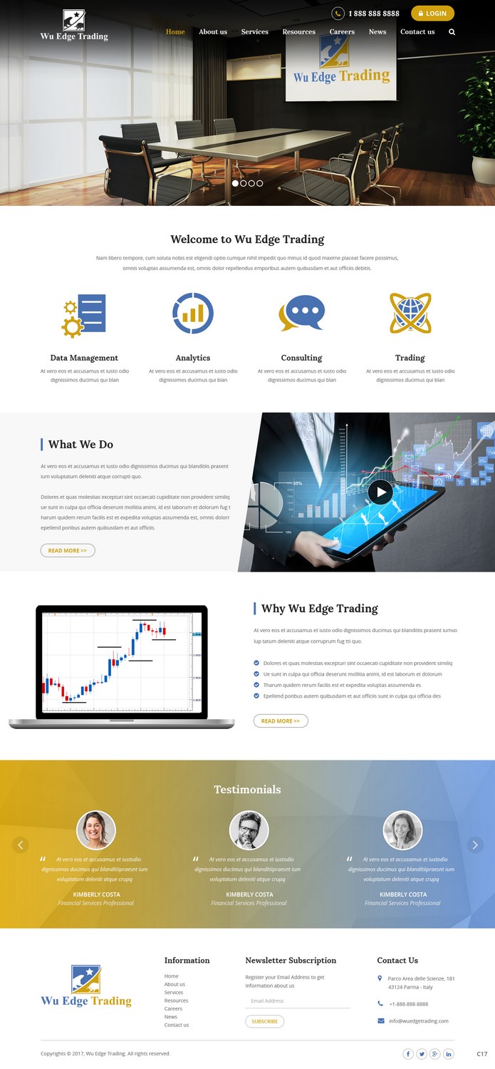 Diseño Web por pb para Wu Edge Trading LLC. | Diseño #14018475