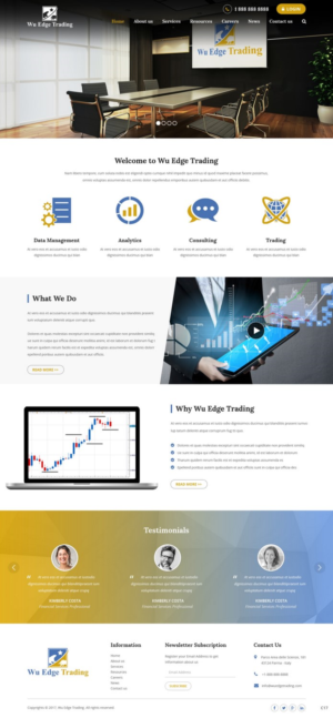 Web Design by pb for Wu Edge Trading LLC. | Design: #14018475