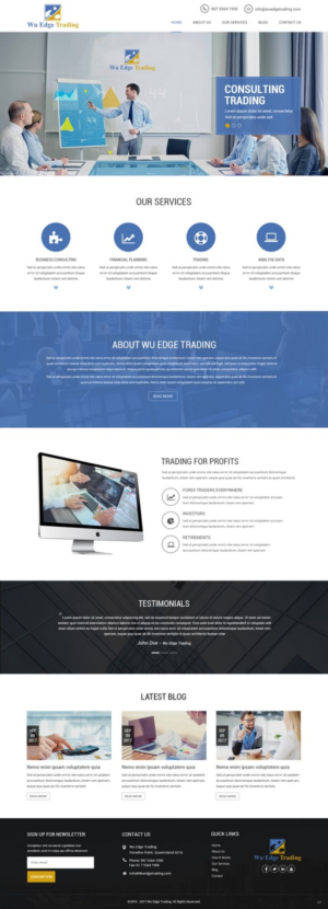 Web Design by pb for Wu Edge Trading LLC. | Design: #14018480