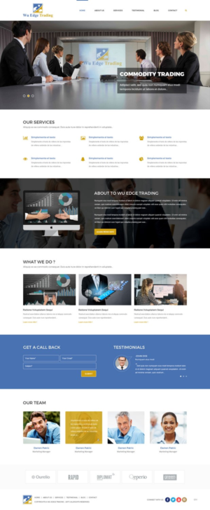 Web Design by pb for Wu Edge Trading LLC. | Design: #14018481