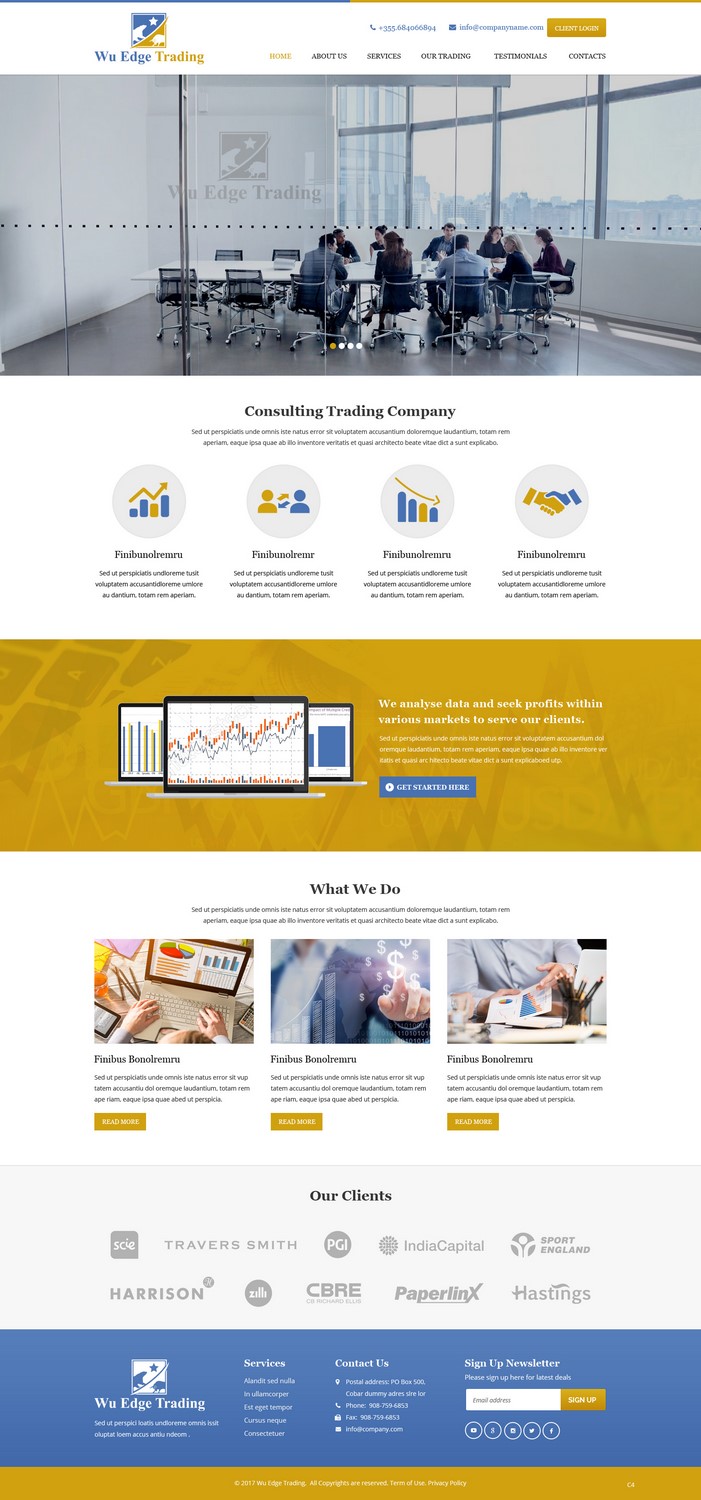 Diseño Web por pb para Wu Edge Trading LLC. | Diseño #14018493