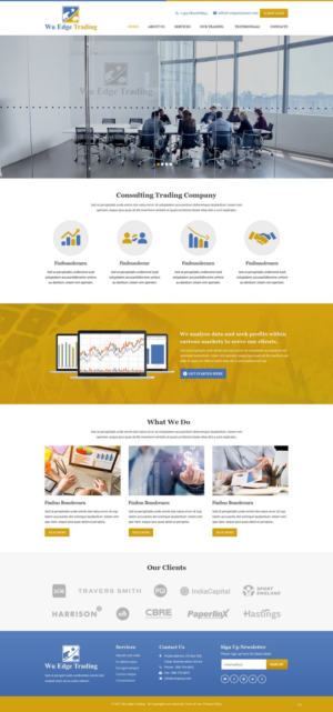 Web Design by pb for Wu Edge Trading LLC. | Design: #14018493