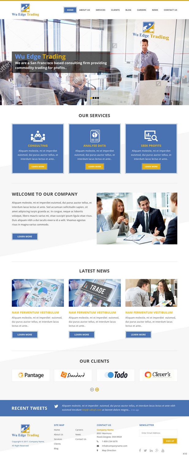 Web Design by pb for Wu Edge Trading LLC. | Design #14019497