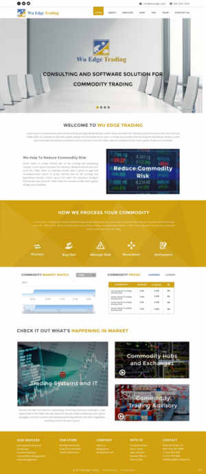 Web-Design von pb für Wu Edge Trading LLC. | Design: #14019502