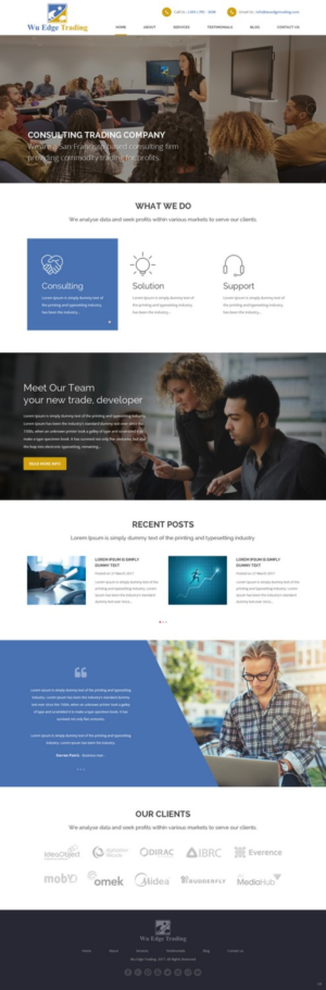 Web-Design von pb für Wu Edge Trading LLC. | Design: #14019503