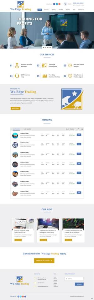Web-Design von pb für Wu Edge Trading LLC. | Design: #14019508