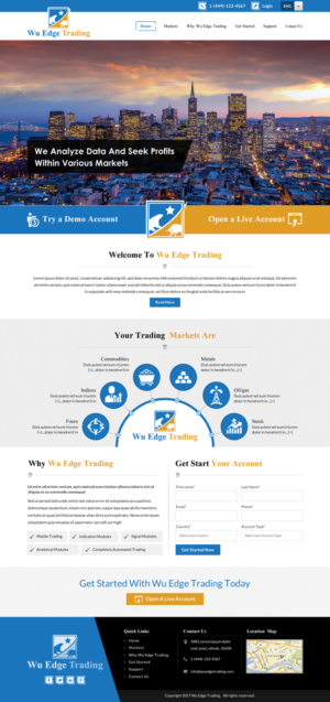 Web-Design von Sbss für Wu Edge Trading LLC. | Design: #14064550
