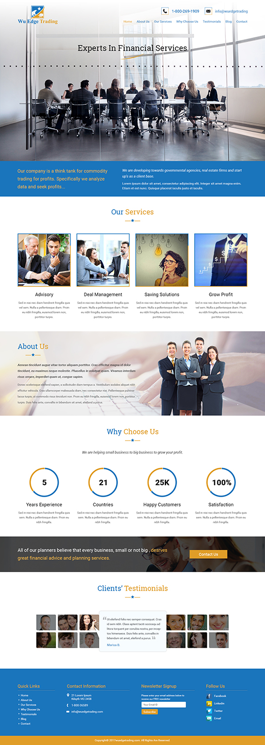 Web Design by Tpith for Wu Edge Trading LLC. | Design #14175370