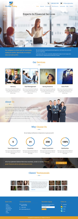 Web Design by Tpith for Wu Edge Trading LLC. | Design: #14175372