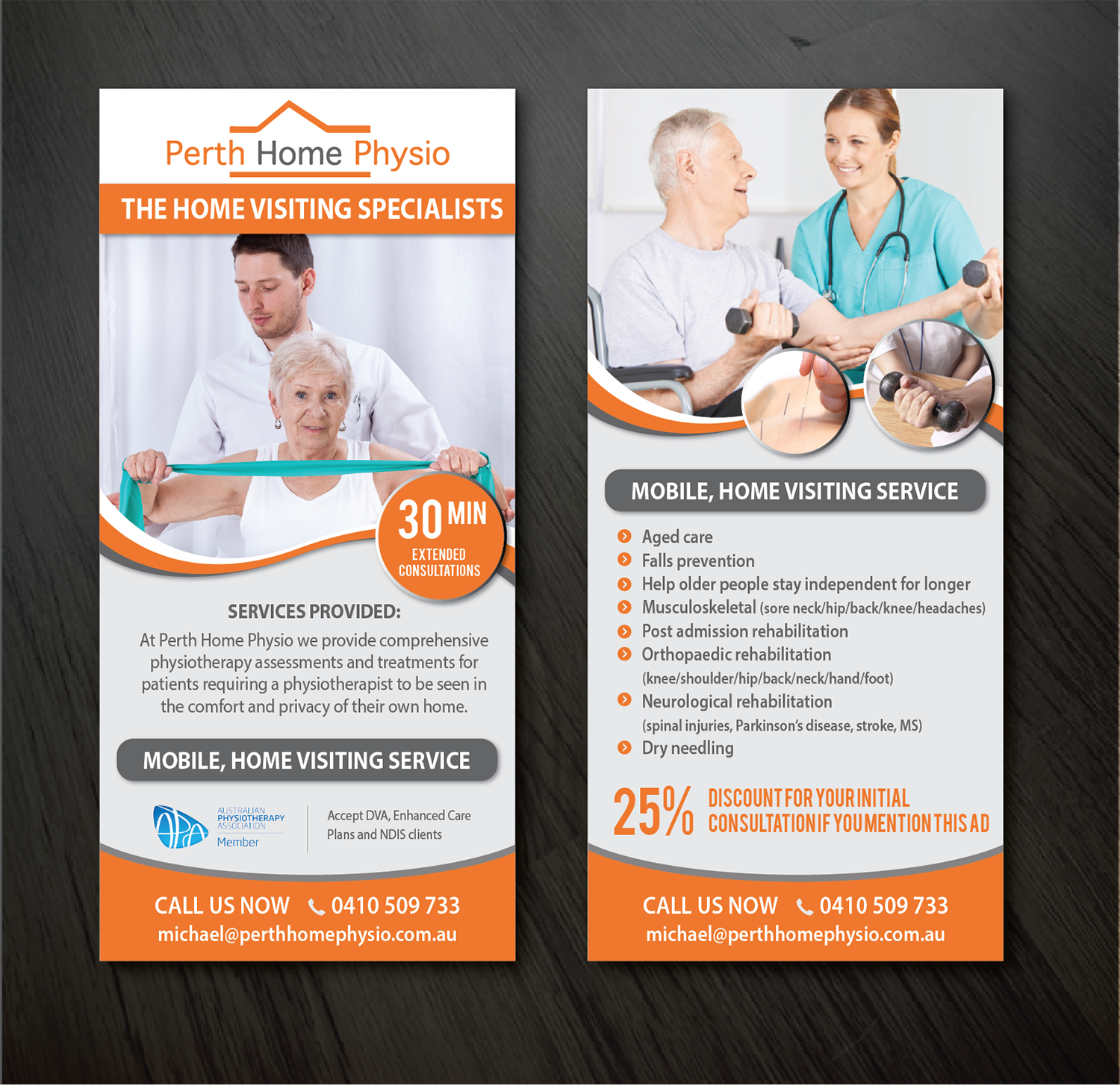 Flyer Design by alex989 for Perth Home Physio | Design #14065607