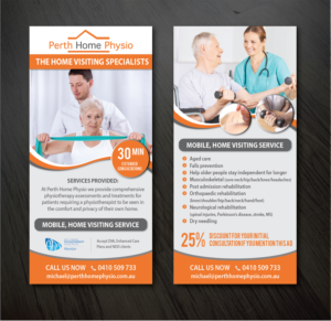 Diseño de Flyer por alex989 para Perth Home Physio | Diseño: #14065607