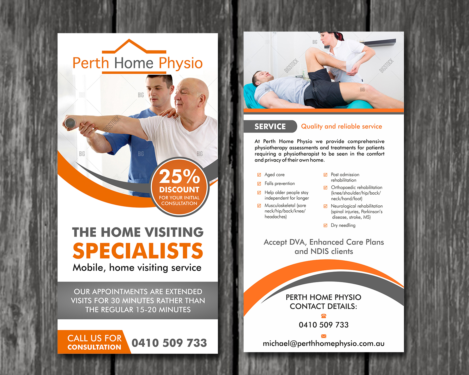 Diseño de Flyer por ecorokerz para Perth Home Physio | Diseño #14068243