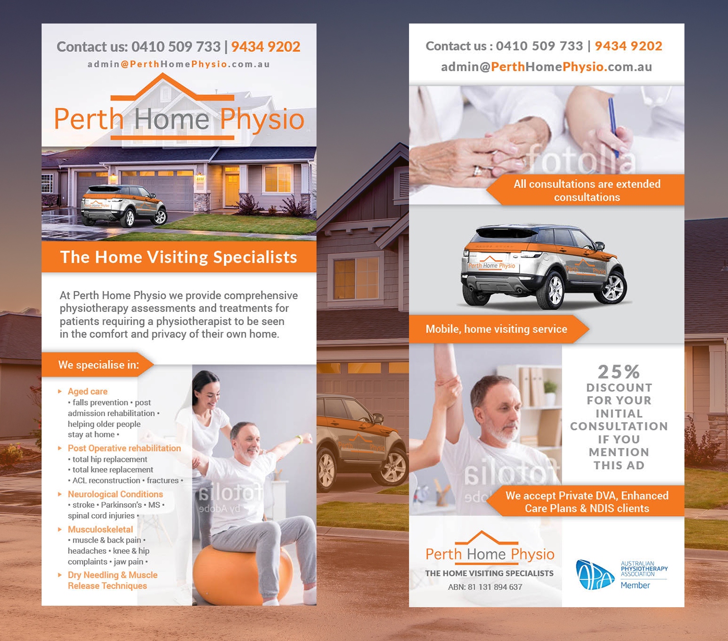 Flyer Design by Melanie for Perth Home Physio | Design #14075172