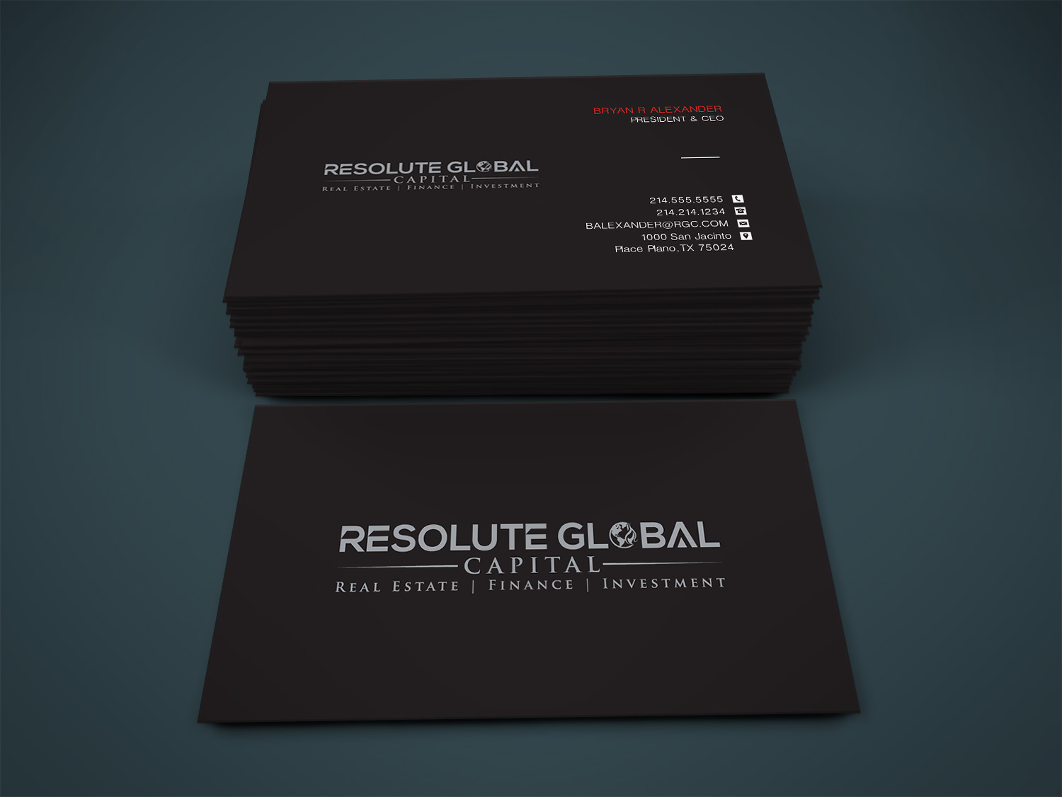 Business Card Design by Pixi Dust for resolute global capital | Design #13993024
