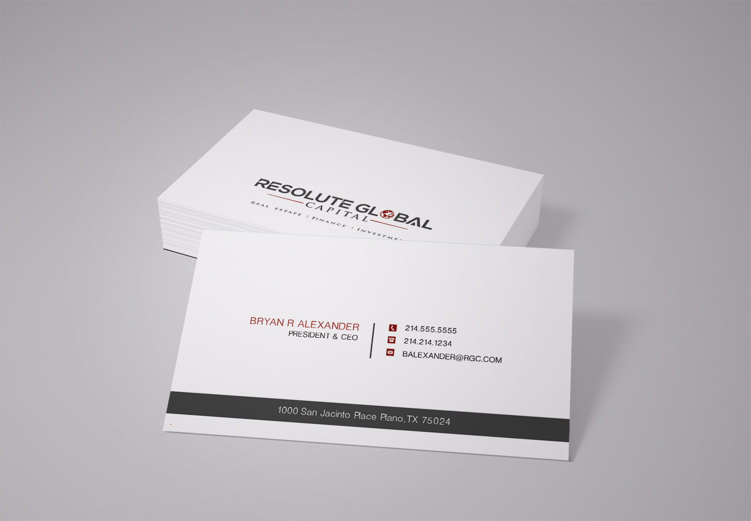 Design de Carte de Visite par Pixi Dust pour resolute global capital | Design #13993025