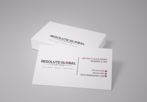 Visitenkarten-Design von Pixi Dust für resolute global capital | Design: #13993041