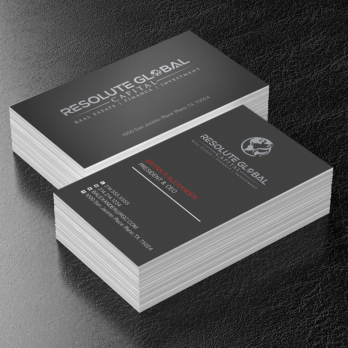 Design de Carte de Visite par Pixi Dust pour resolute global capital | Design #13993043