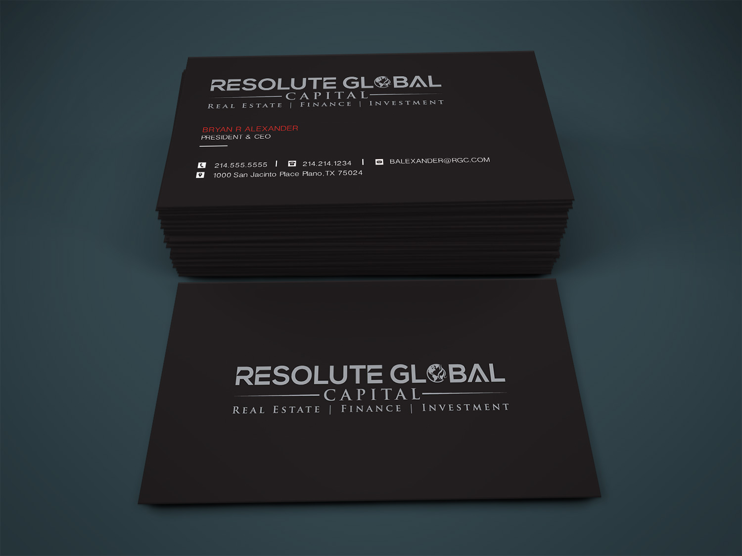 Design de Carte de Visite par Pixi Dust pour resolute global capital | Design #13993044