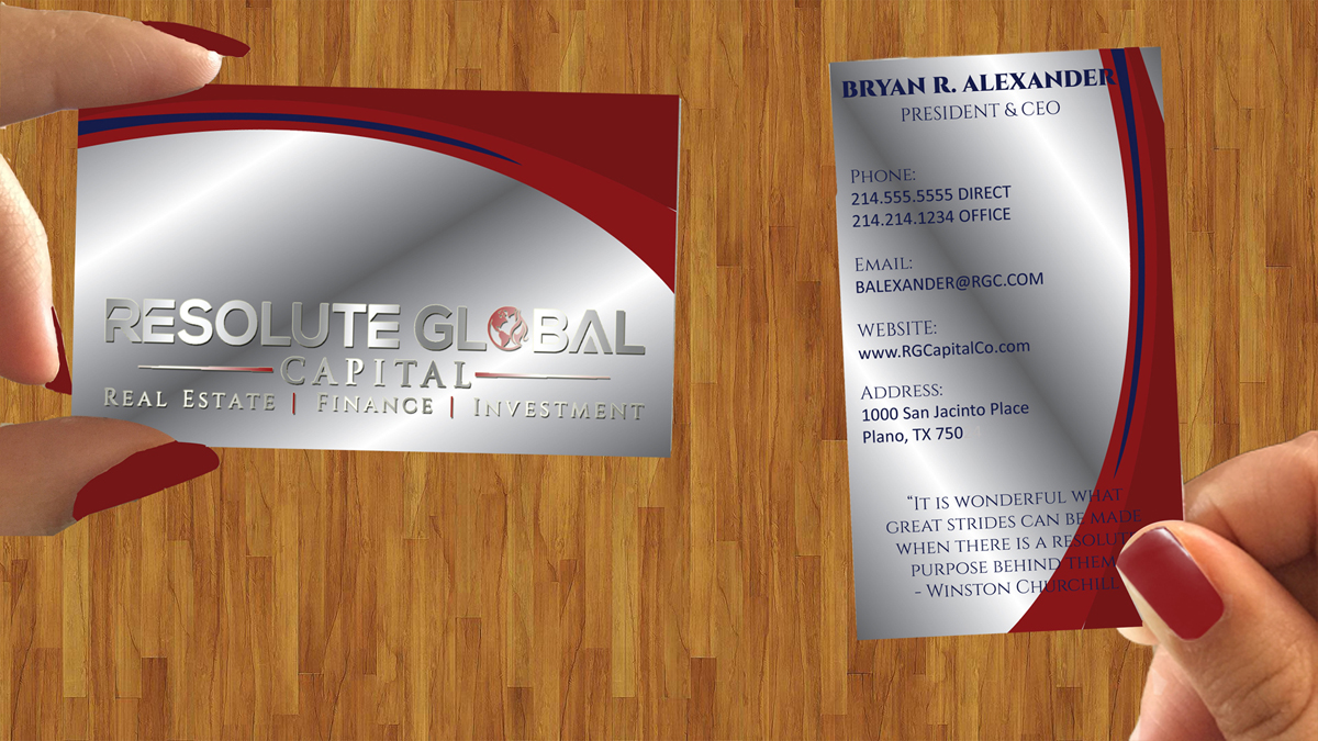 Design de Carte de Visite par Emma-kun pour resolute global capital | Design #14012799