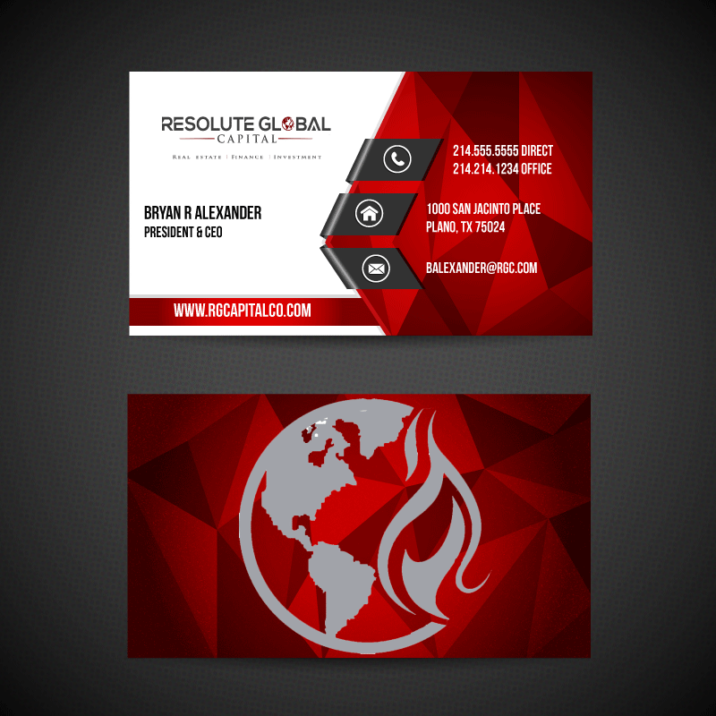 Design de Carte de Visite par Anthony pour resolute global capital | Design #13997605