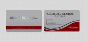 Design de Carte de Visite par INDIAN_Ashok pour resolute global capital | Design : #14014016