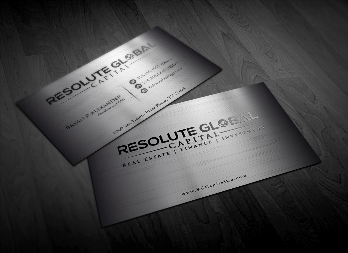 Visitenkarten-Design von Pointless Pixels India für resolute global capital | Design #13990372