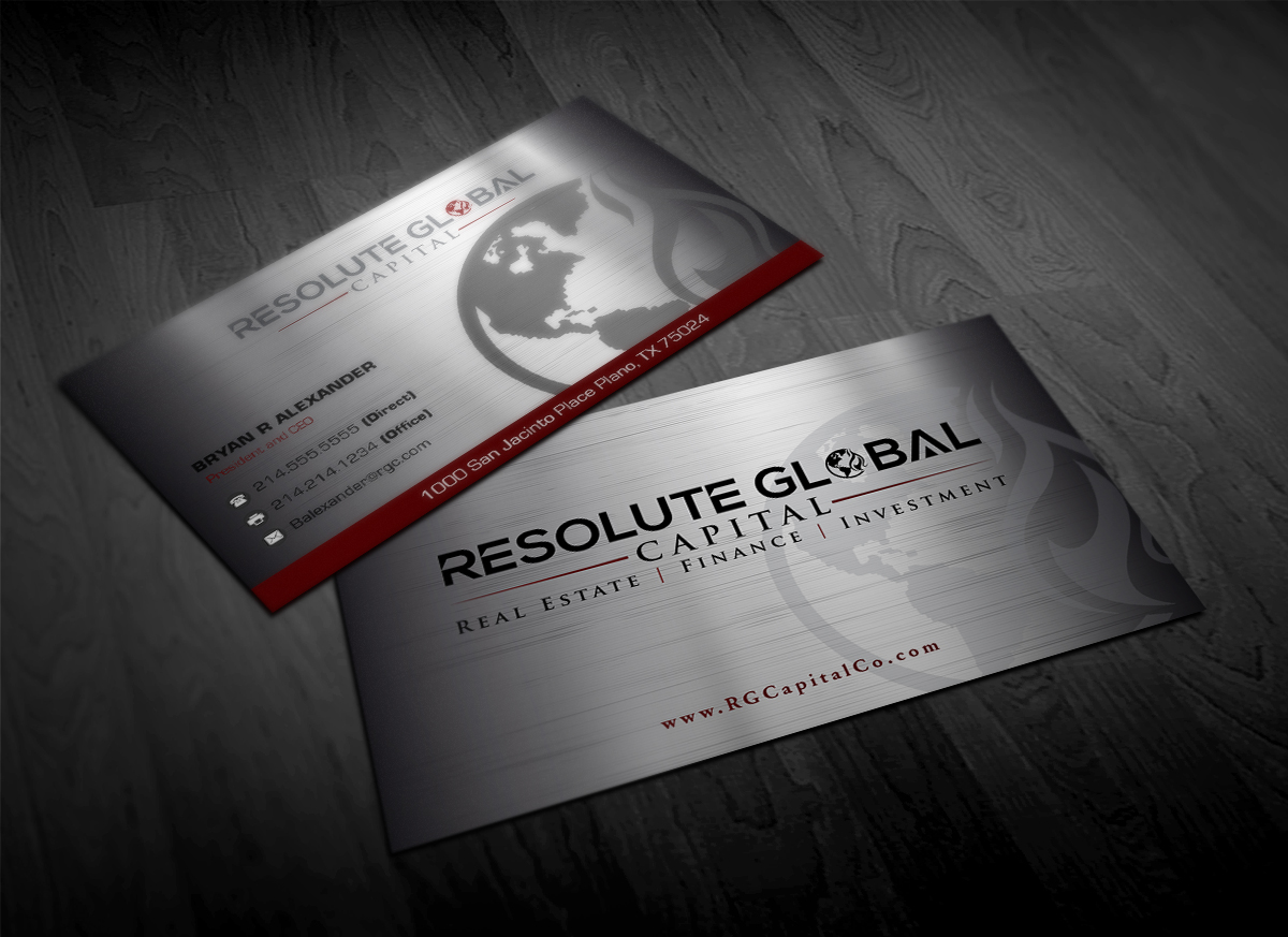 Business Card Design by Pointless Pixels India for resolute global capital | Design #13991844
