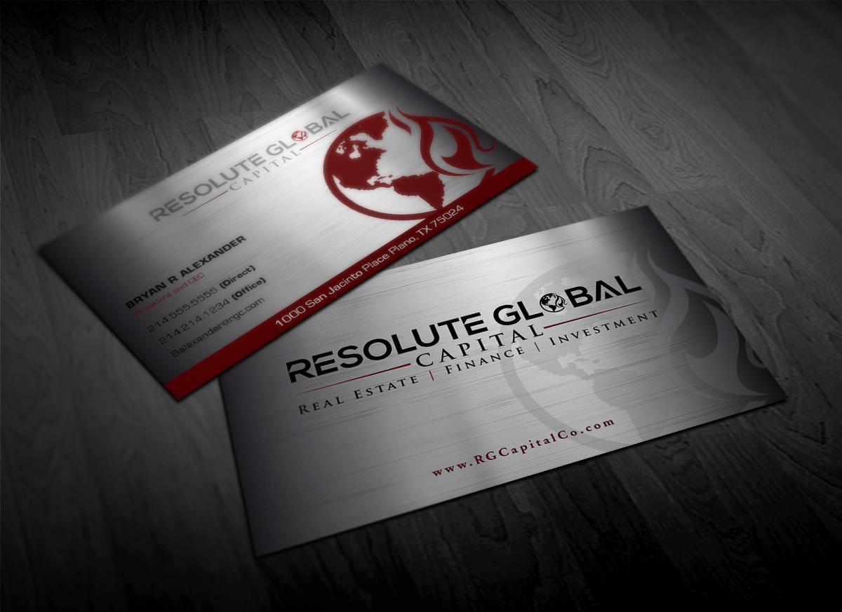 Business Card Design by Pointless Pixels India for resolute global capital | Design #13992506