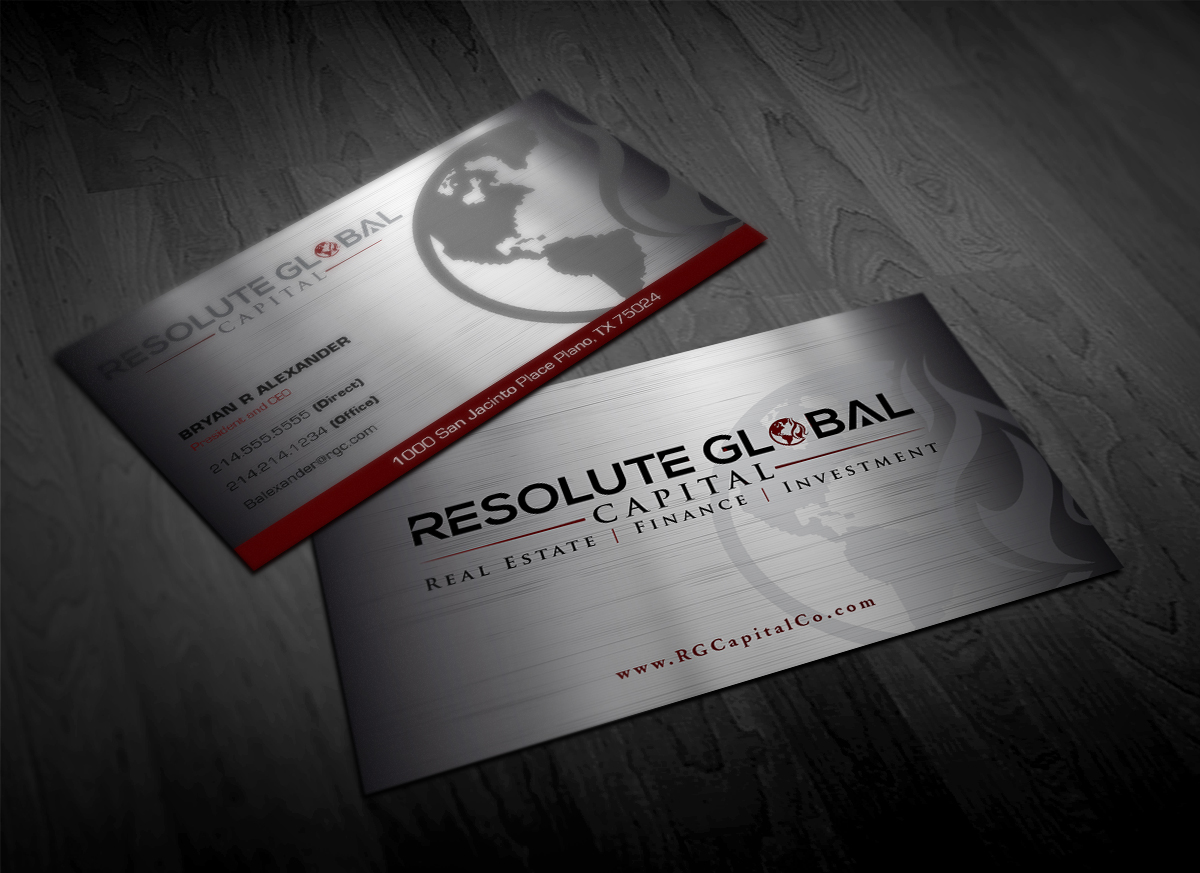 Design de Carte de Visite par Pointless Pixels India pour resolute global capital | Design #13992789