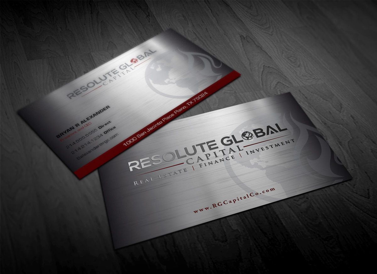 Business Card Design by Pointless Pixels India for resolute global capital | Design #13993558