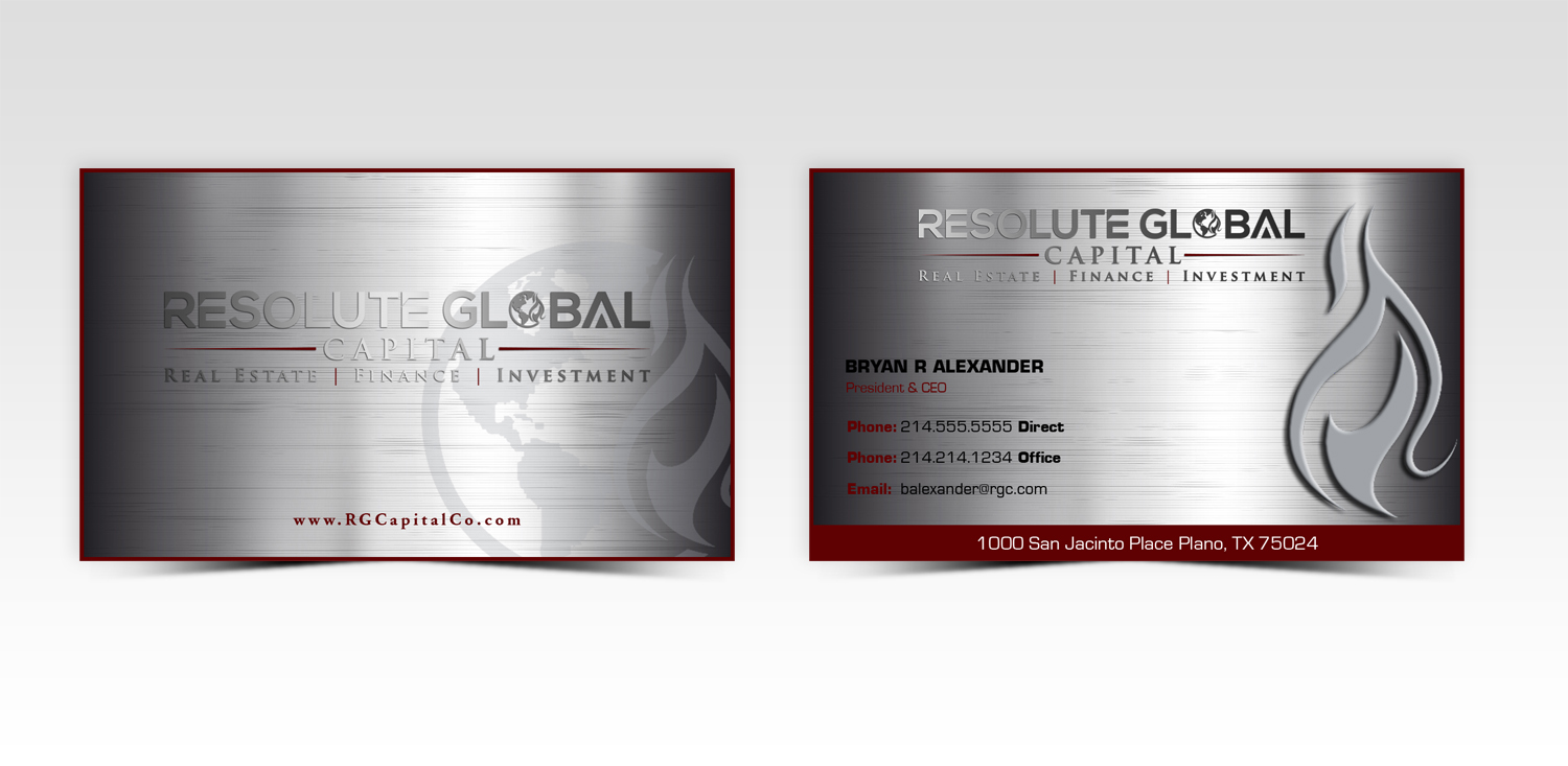 Design de Carte de Visite par Pointless Pixels India pour resolute global capital | Design #14016072