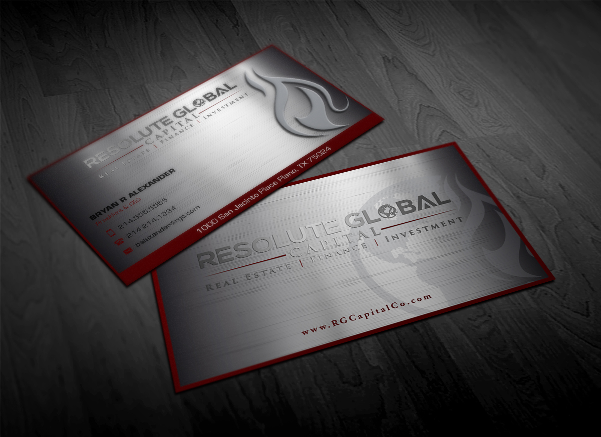 Design de Carte de Visite par Pointless Pixels India pour resolute global capital | Design #14031103