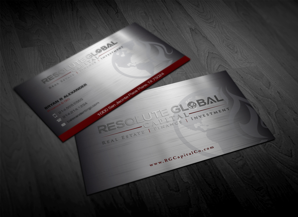 Visitenkarten-Design von Pointless Pixels India für resolute global capital | Design #14031428