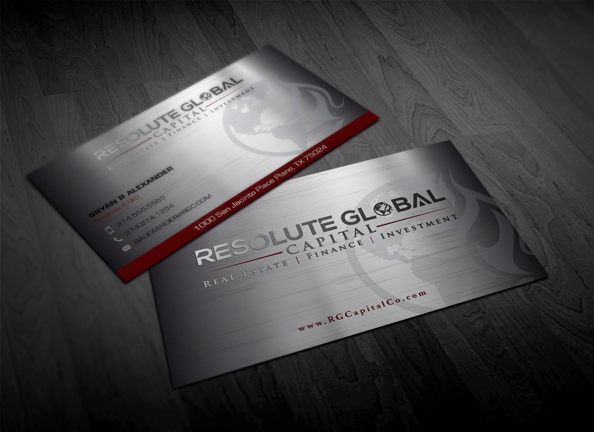 Design de Carte de Visite par Pointless Pixels India pour resolute global capital | Design #14031908