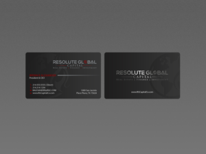 Business Card Design by Creations Box 2015 for resolute global capital | Design: #14006391