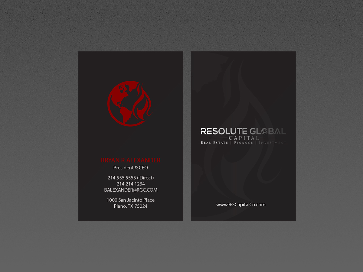 Serious, Professional, Business Business Card Design for resolute