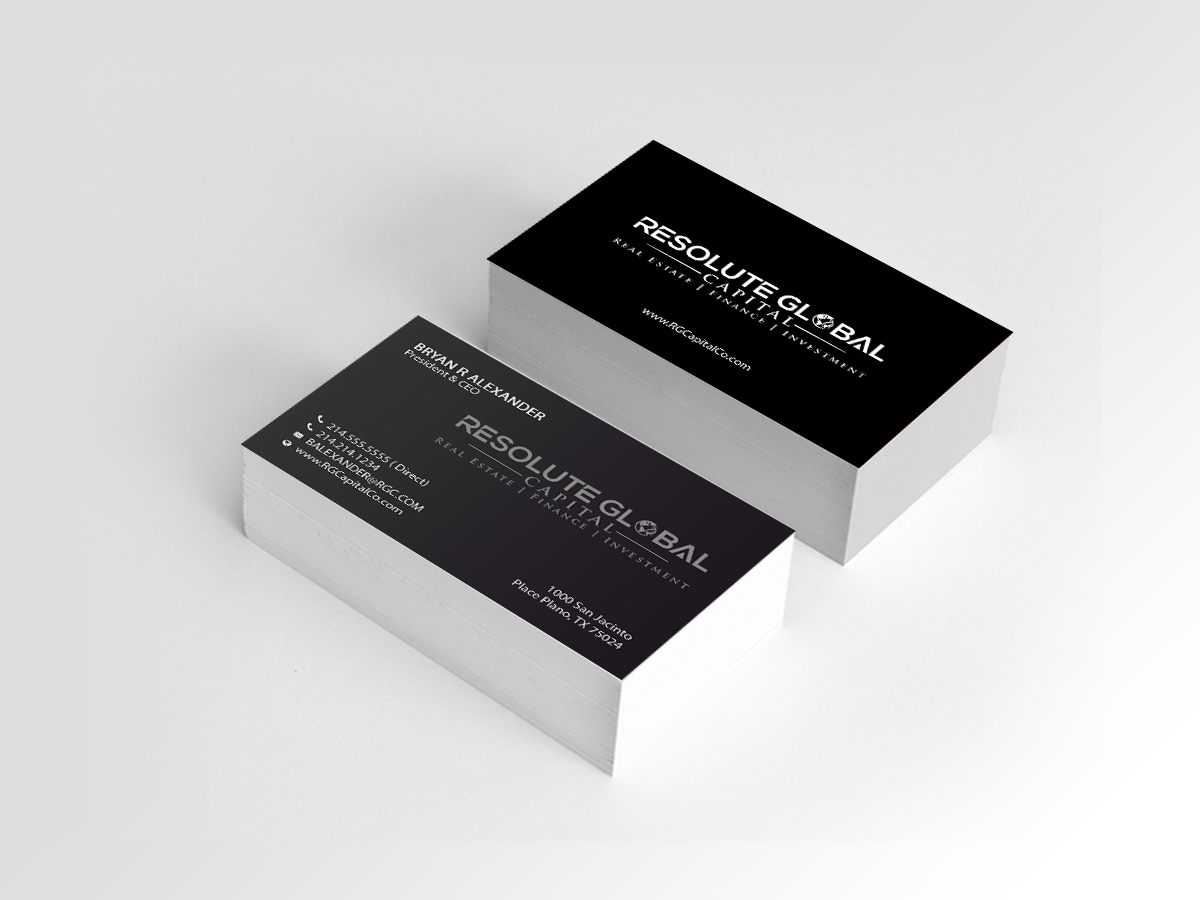 Business Card Design by Creations Box 2015 for resolute global capital | Design #14006398