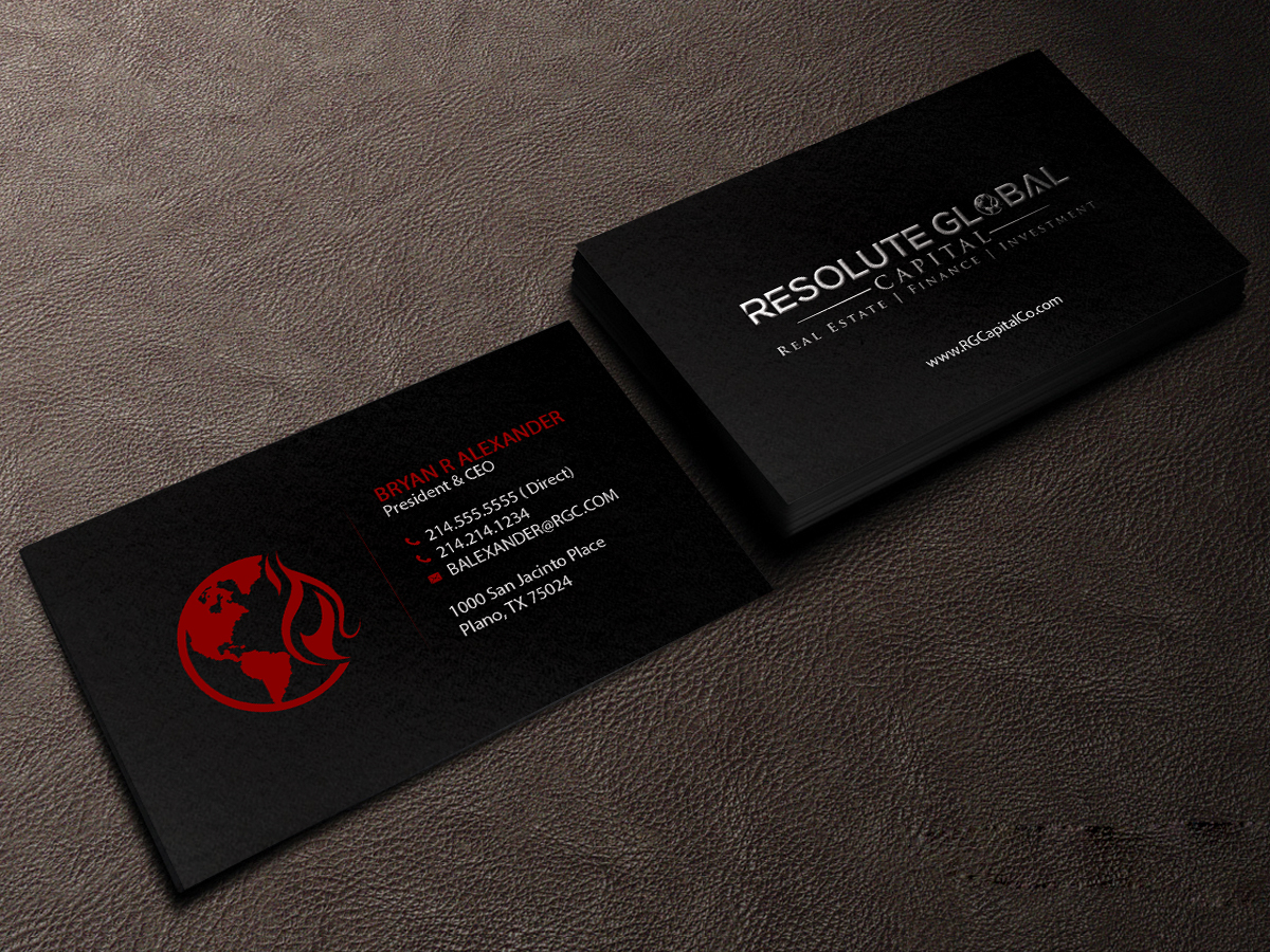 Business Card Design by Creations Box 2015 for resolute global capital | Design #14006399