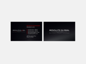 Business Card Design by Creations Box 2015 for resolute global capital | Design: #14008731