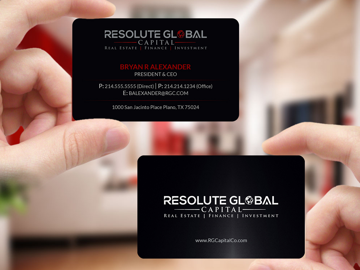 Business Card Design by Creations Box 2015 for resolute global capital | Design #14008733