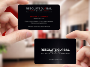 Business Card Design by Creations Box 2015 for resolute global capital | Design: #14008733