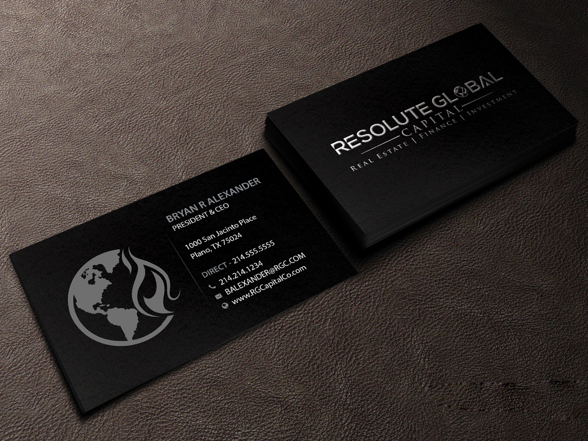 Design de Carte de Visite par Creations Box 2015 pour resolute global capital | Design #14009484