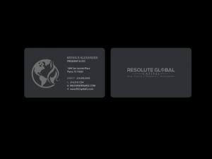 Business Card Design by Creations Box 2015 for resolute global capital | Design: #14009486