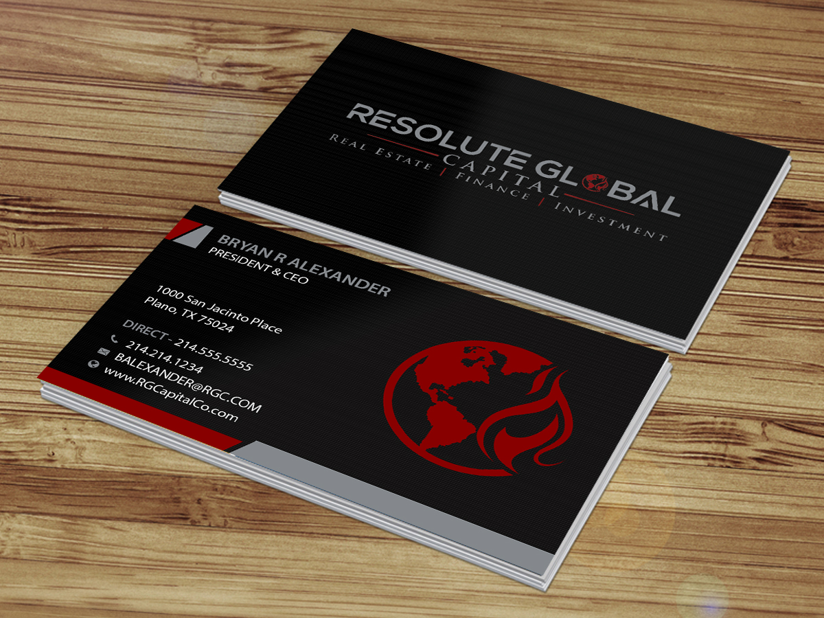 Design de Carte de Visite par Creations Box 2015 pour resolute global capital | Design #14009487