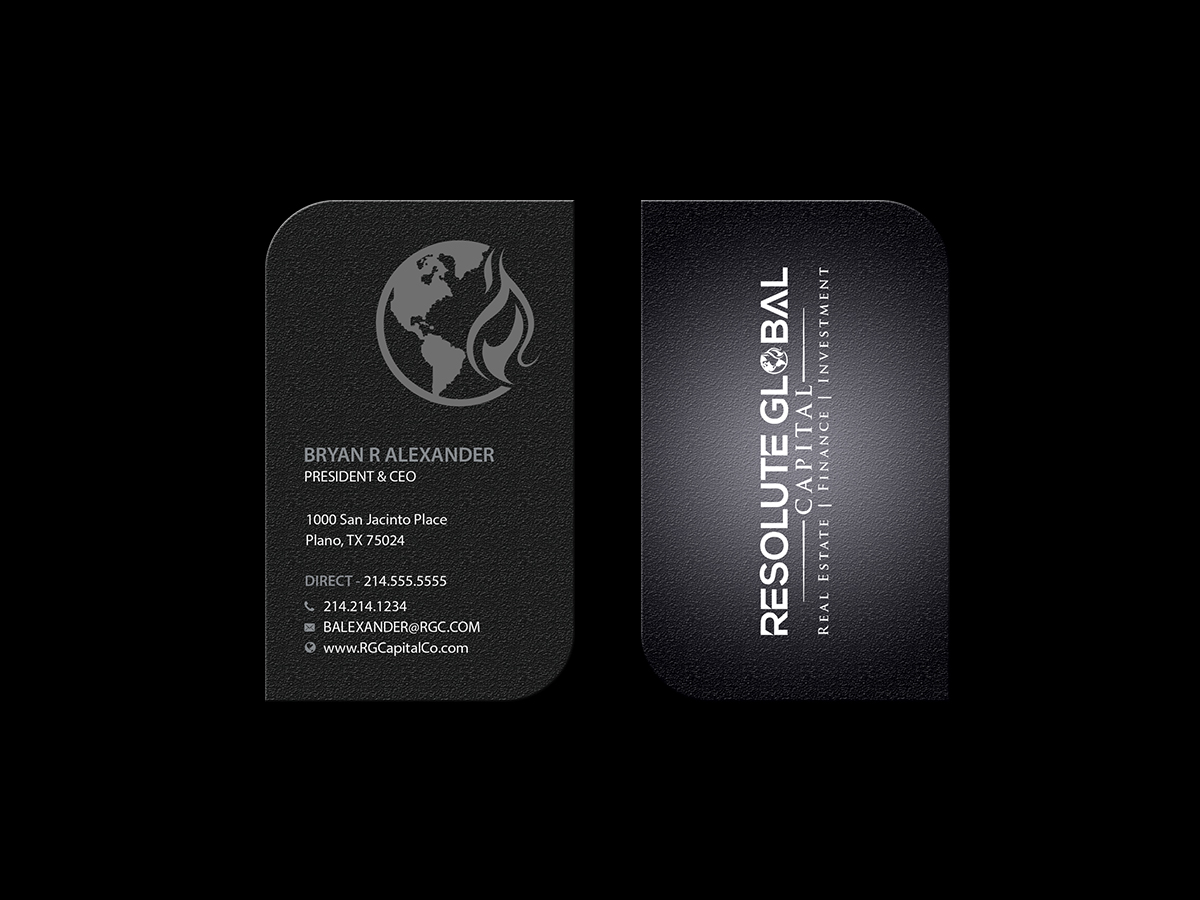 Design de Carte de Visite par Creations Box 2015 pour resolute global capital | Design #14009502