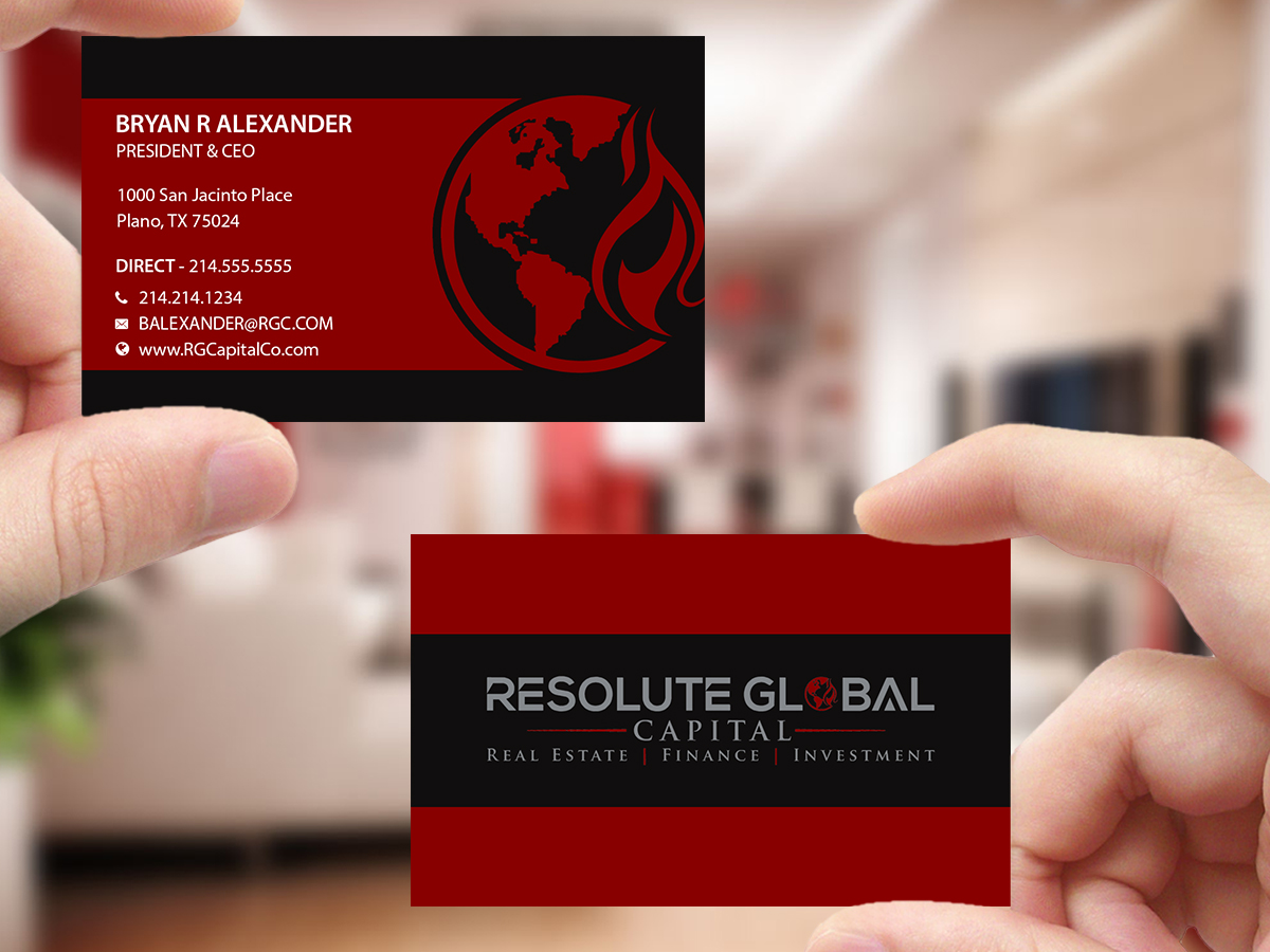 Business Card Design by Creations Box 2015 for resolute global capital | Design #14009503
