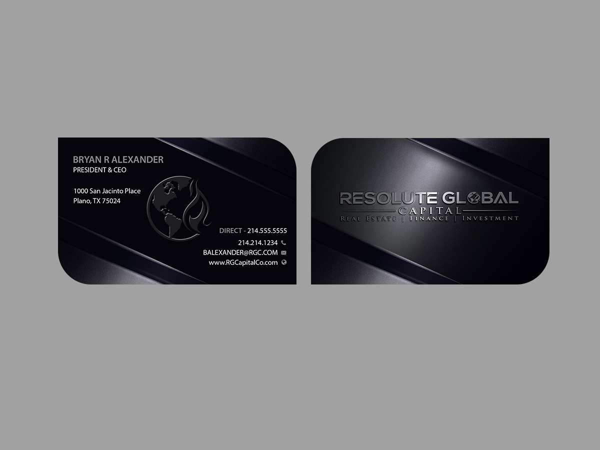 Design de Carte de Visite par Creations Box 2015 pour resolute global capital | Design #14020816