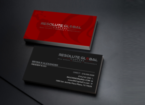 Design de Carte de Visite par Creations Box 2015 pour resolute global capital | Design : #14020862