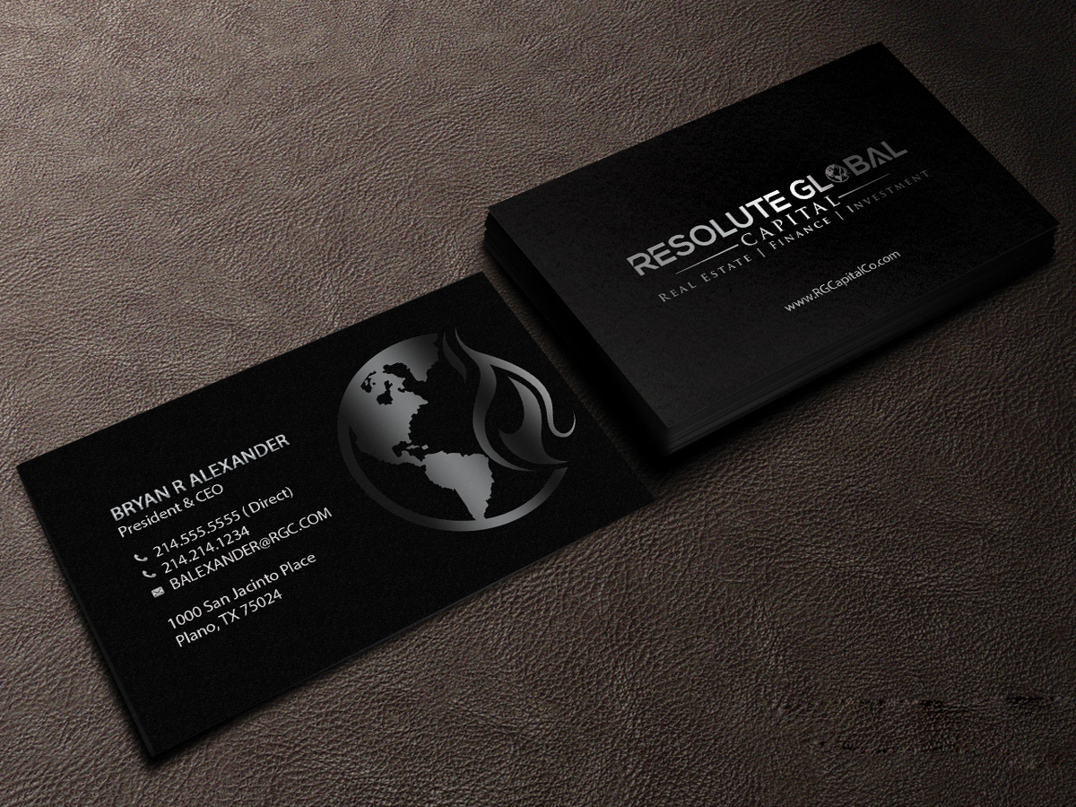 Design de Carte de Visite par Creations Box 2015 pour resolute global capital | Design #14020868